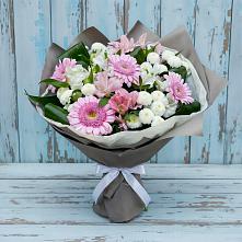 Букет цветов из:  Герберы, Альстромерии и Хризантемы в Даниловке