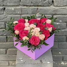 Цветочная композиция из Розы в коробке в Даниловке