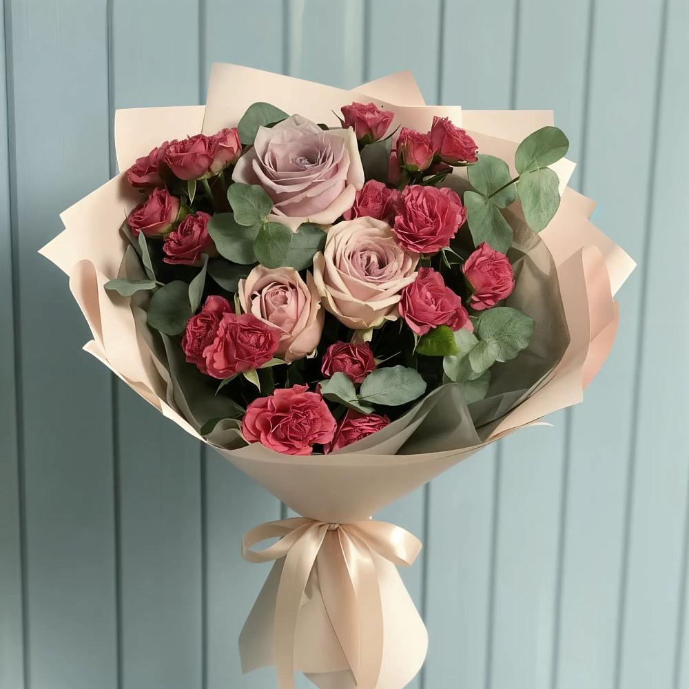 Букет цветов из: Гвоздики и Розы в Даниловке