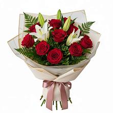 Букет цветов из:  Лилии и Розы в Даниловке