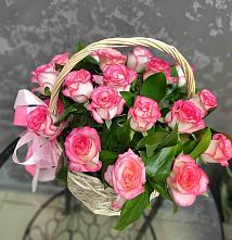 Цветочная композиция из Розы в корзине #REPLACE_PRED# Даниловке