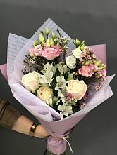 Букет цветов из:  Альстромерии, Розы и Лизиантусы #REPLACE_PRED# Даниловке