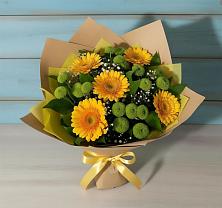 Букет цветов из:  Герберы и Хризантемы в Даниловке