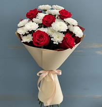 Букет цветов из:  Розы и Хризантемы в Даниловке