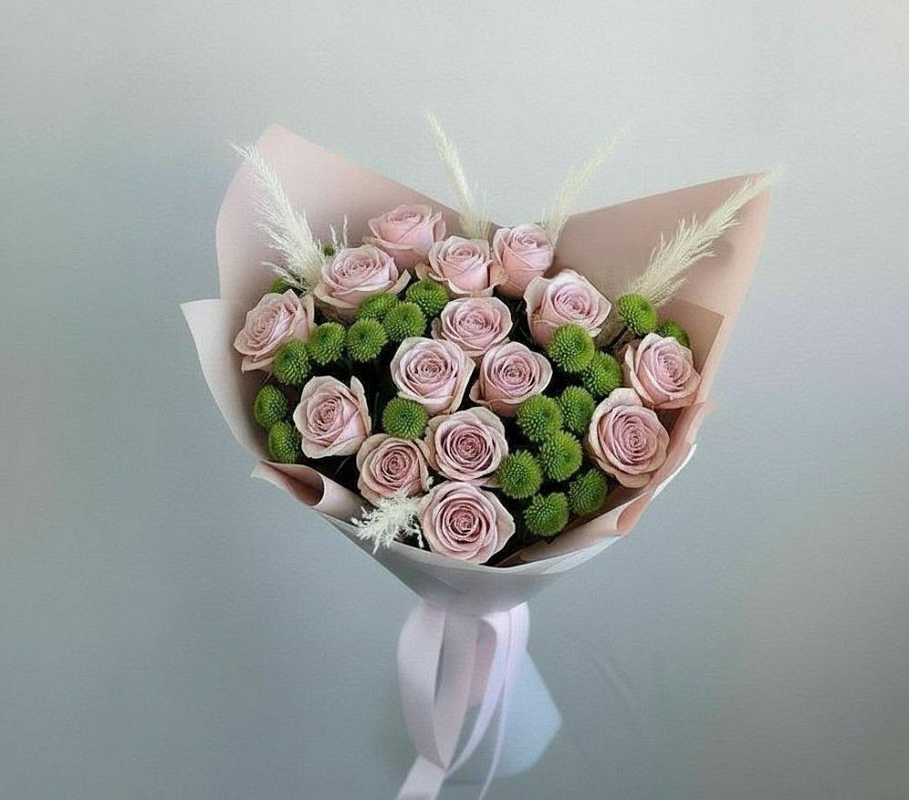 Букет цветов из: Розы и Хризантемы в Даниловке