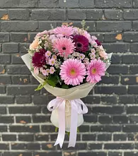 Букет цветов из:  Герберы и Хризантемы в Даниловке