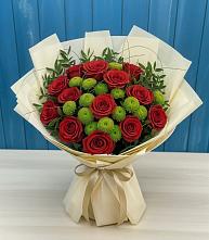 Букет цветов из:  Розы и Хризантемы в Даниловке