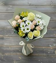 Букет цветов из:  Альстромерии, Розы и Хризантемы в Даниловке