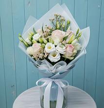 Букет цветов из:  Розы и Лизиантусы в Даниловке
