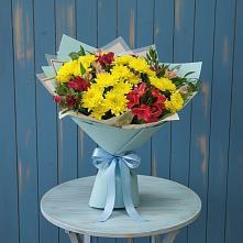 Букет цветов из:  Альстромерии и Хризантемы в Даниловке