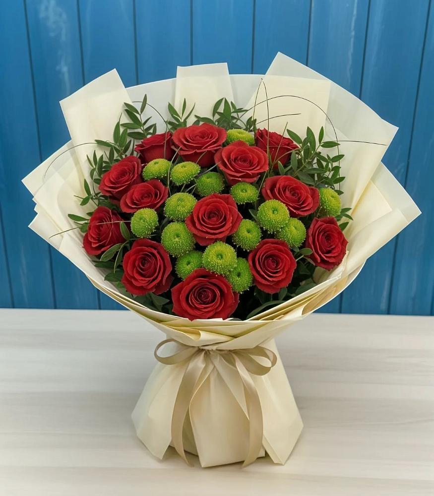 Букет цветов из: Розы и Хризантемы в Даниловке