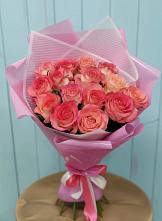 Букет 15 Розовых роз Равель в Даниловке