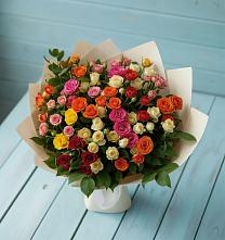 Букет Микс из разноцветных кустовых роз #REPLACE_PRED# Даниловке