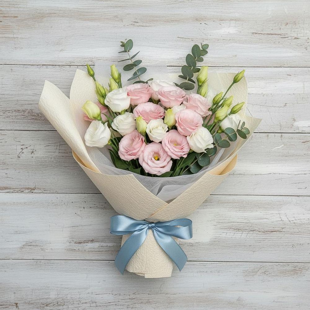 Букет цветов из: Лизиантусы в Даниловке